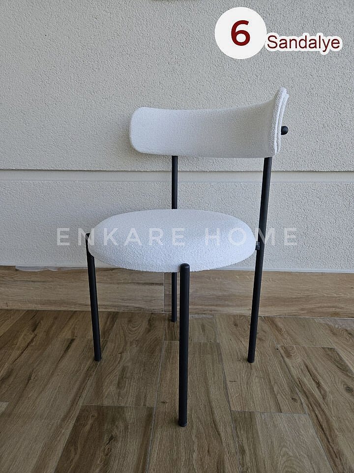 Elisa Sandalye - 6 Adet | Mutfak, Salon, Makyaj Sandalyesi | Teddy Sandalye